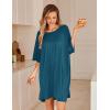 image:imageEkouaer Plus Size Nightgowns for Women Oversized Sleep Shirt Short Sleeve Nightshirt TShirt Dress Sleepwear S5XLBlue Green