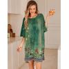 image:imageEkouaer Plus Size Nightgowns for Women Oversized Sleep Shirt Short Sleeve Nightshirt TShirt Dress Sleepwear S5XLGreen Flower