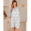 image:imageEkouaer Plus Size Nightgowns for Women Oversized Sleep Shirt Short Sleeve Nightshirt TShirt Dress Sleepwear S5XLGrey Stars