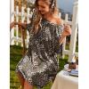 image:imageEkouaer Plus Size Nightgowns for Women Oversized Sleep Shirt Short Sleeve Nightshirt TShirt Dress Sleepwear S5XLLeopard
