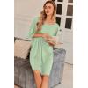 image:imageEkouaer Plus Size Nightgowns for Women Oversized Sleep Shirt Short Sleeve Nightshirt TShirt Dress Sleepwear S5XLLight Green