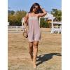 image:imageEkouaer Rompers for Women Casual Loose Sleeveless Overalls Shorts Knit Jumpsuits 2026 Summer Vacation Beach OutfitsBrown
