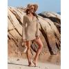 image:imageEkouaer Swimsuit Coverup for Women Crochet Beach Cover Up Hollow Out Long Sleeve Cover Ups 2026 Summer Vacation OutfitsKhaki
