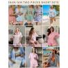 image:imageEkouaer Two Piece Sets for Women Summer Y2K Shirt and Shorts Beach Vacation Cruise Outfits Travel Sweatsuits Lounge SetBlack White Plaid