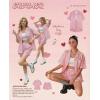 image:imageEkouaer Two Piece Sets for Women Summer Y2K Shirt and Shorts Beach Vacation Cruise Outfits Travel Sweatsuits Lounge SetPink Love Stripe