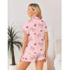 image:imageEkouaer Viscose from Bamboo Women Pajama Sets Button Up Cooling Pjs Short Sleeve Ruffle Sleepwear 2 Piece Lounge Shorts SetPink Bow
