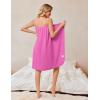 image:imageEkouaer Waffle Robes For Women Bath Wrap Lightweight Shower Wrap 2026 Knee Length Spa Robe with Adjustable Closure SXLHot Pink