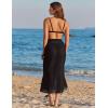 image:imageEkouaer Women Sarong Chiffon Bathing Suit Cover Up Long Beach Bikini Wraps Sheer Swim Suit Coverup 2026 Pareo for WomenBlack