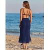image:imageEkouaer Women Sarong Chiffon Bathing Suit Cover Up Long Beach Bikini Wraps Sheer Swim Suit Coverup 2026 Pareo for WomenNavy
