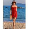 image:imageEkouaer Women Sarong Chiffon Bathing Suit Cover Up Long Beach Bikini Wraps Sheer Swim Suit Coverup 2026 Pareo for WomenPure Red