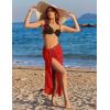 image:imageEkouaer Women Sarong Chiffon Bathing Suit Cover Up Long Beach Bikini Wraps Sheer Swim Suit Coverup 2026 Pareo for WomenPure Red