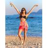 image:imageEkouaer Women Sarong Chiffon Bathing Suit Cover Up Long Beach Bikini Wraps Sheer Swim Suit Coverup 2026 Pareo for WomenRed Tiedye