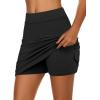image:imageEkouaer Womens Active Performance Skort Lightweight Skirt for Running Tennis Golf Workout SportsAblack