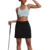 image:imageEkouaer Womens Active Performance Skort Lightweight Skirt for Running Tennis Golf Workout SportsAblack