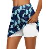 image:imageEkouaer Womens Active Performance Skort Lightweight Skirt for Running Tennis Golf Workout SportsAblue Floral