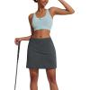 image:imageEkouaer Womens Active Performance Skort Lightweight Skirt for Running Tennis Golf Workout SportsAdark Grey