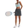 image:imageEkouaer Womens Active Performance Skort Lightweight Skirt for Running Tennis Golf Workout SportsAdark Grey