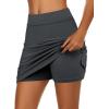 image:imageEkouaer Womens Active Performance Skort Lightweight Skirt for Running Tennis Golf Workout SportsAdark Grey