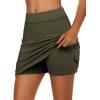 image:imageEkouaer Womens Active Performance Skort Lightweight Skirt for Running Tennis Golf Workout SportsArmygreen