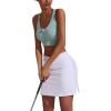 image:imageEkouaer Womens Active Performance Skort Lightweight Skirt for Running Tennis Golf Workout SportsAwhite