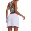 image:imageEkouaer Womens Active Performance Skort Lightweight Skirt for Running Tennis Golf Workout SportsAwhite