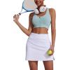 image:imageEkouaer Womens Active Performance Skort Lightweight Skirt for Running Tennis Golf Workout SportsAwhite