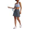 image:imageEkouaer Womens Active Performance Skort Lightweight Skirt for Running Tennis Golf Workout SportsBlack Flower