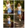 image:imageEkouaer Womens Active Performance Skort Lightweight Skirt for Running Tennis Golf Workout SportsBlue Flower