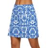 image:imageEkouaer Womens Active Performance Skort Lightweight Skirt for Running Tennis Golf Workout SportsBlue Flower