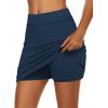 image:imageEkouaer Womens Active Performance Skort Lightweight Skirt for Running Tennis Golf Workout SportsBlue Grey