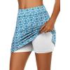 image:imageEkouaer Womens Active Performance Skort Lightweight Skirt for Running Tennis Golf Workout SportsBlue Ocean