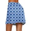 image:imageEkouaer Womens Active Performance Skort Lightweight Skirt for Running Tennis Golf Workout SportsBlue Pattern