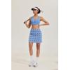 image:imageEkouaer Womens Active Performance Skort Lightweight Skirt for Running Tennis Golf Workout SportsBlue Pattern