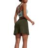 image:imageEkouaer Womens Active Performance Skort Lightweight Skirt for Running Tennis Golf Workout SportsBpocketsarmy Green
