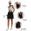 image:imageEkouaer Womens Active Performance Skort Lightweight Skirt for Running Tennis Golf Workout SportsBpocketsblack