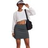 image:imageEkouaer Womens Active Performance Skort Lightweight Skirt for Running Tennis Golf Workout SportsBpocketsgrey