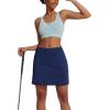 image:imageEkouaer Womens Active Performance Skort Lightweight Skirt for Running Tennis Golf Workout SportsBpocketsnavy Blue