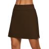 image:imageEkouaer Womens Active Performance Skort Lightweight Skirt for Running Tennis Golf Workout SportsBrown