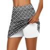 image:imageEkouaer Womens Active Performance Skort Lightweight Skirt for Running Tennis Golf Workout SportsCircle Floral