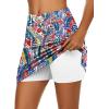image:imageEkouaer Womens Active Performance Skort Lightweight Skirt for Running Tennis Golf Workout SportsColorful Leaf Print