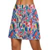 image:imageEkouaer Womens Active Performance Skort Lightweight Skirt for Running Tennis Golf Workout SportsColorful Leaf Print