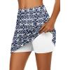 image:imageEkouaer Womens Active Performance Skort Lightweight Skirt for Running Tennis Golf Workout SportsGeometric Print
