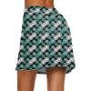 image:imageEkouaer Womens Active Performance Skort Lightweight Skirt for Running Tennis Golf Workout SportsGreen Flower
