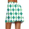 image:imageEkouaer Womens Active Performance Skort Lightweight Skirt for Running Tennis Golf Workout SportsGreen White Plaid
