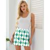 image:imageEkouaer Womens Active Performance Skort Lightweight Skirt for Running Tennis Golf Workout SportsGreen White Plaid