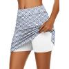 image:imageEkouaer Womens Active Performance Skort Lightweight Skirt for Running Tennis Golf Workout SportsGrey Pattern