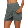 image:imageEkouaer Womens Active Performance Skort Lightweight Skirt for Running Tennis Golf Workout SportsGrey Sage