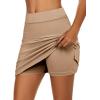 image:imageEkouaer Womens Active Performance Skort Lightweight Skirt for Running Tennis Golf Workout SportsKhaki