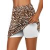 image:imageEkouaer Womens Active Performance Skort Lightweight Skirt for Running Tennis Golf Workout SportsLeopard Print