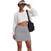 image:imageEkouaer Womens Active Performance Skort Lightweight Skirt for Running Tennis Golf Workout SportsLight Grey